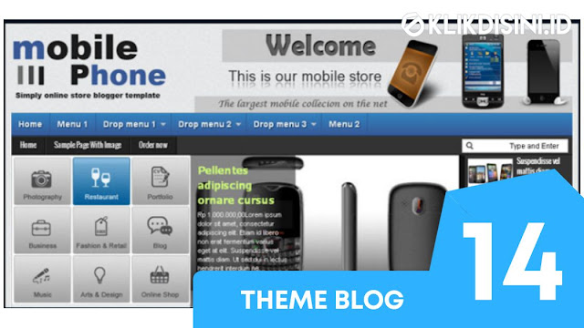 Template Blogger Toko Online Gratis - Template Blogger Responsive Premium Tanpa Cart