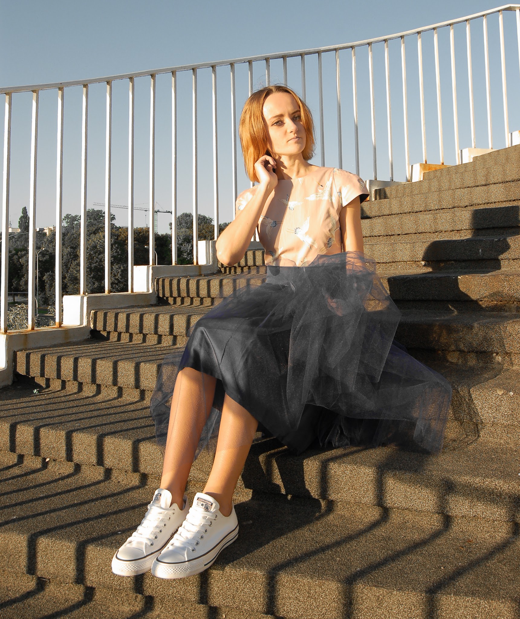 Letnie żurawie i tiul | Summer cranes and tulle