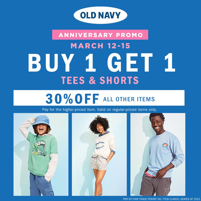 Manila Shopper Old Navy Anniversary Promo