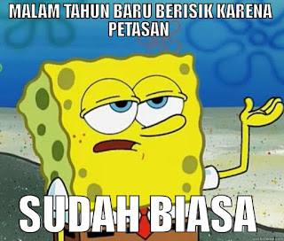 meme tahun baru Spongebob