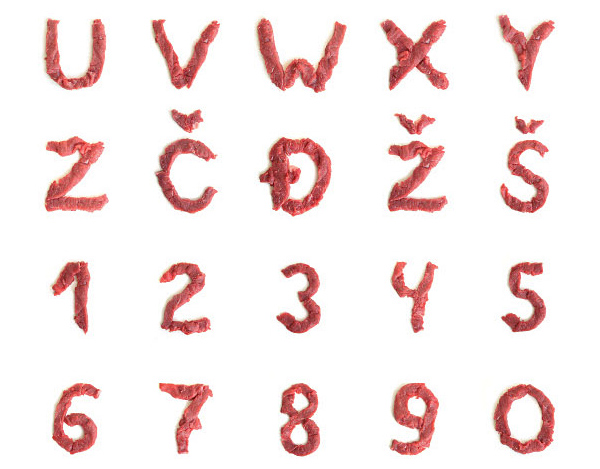 raw meat typeface
