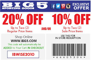 Big 5 Sporting Goods Printable Coupons May 2018 - Friendly Discount 2018