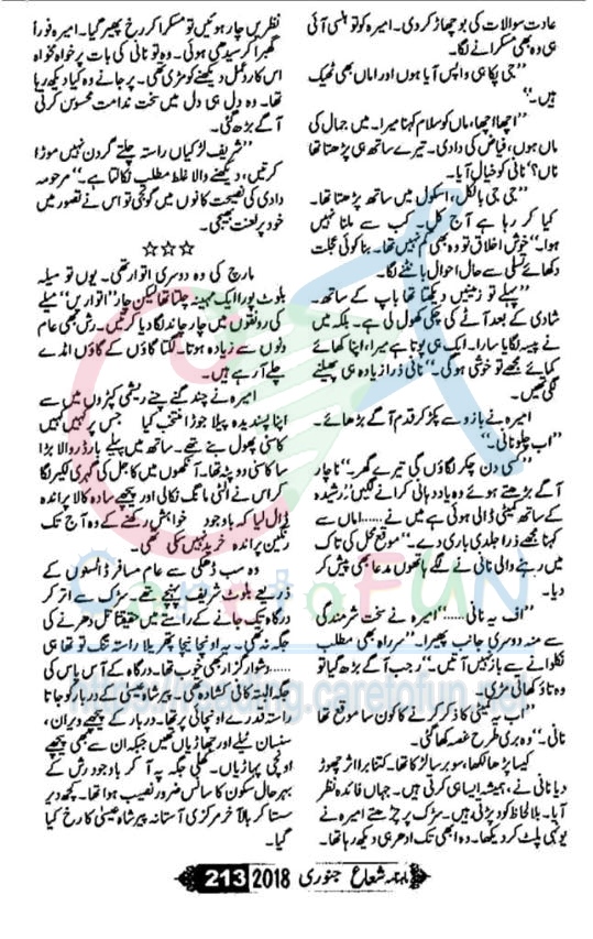 Ishq Barhana By Farah Bukhari Shuaa Digest January 2018