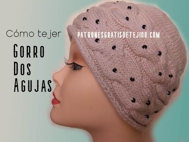 Cómo tejer hermoso gorro a dos agujas | Paso a