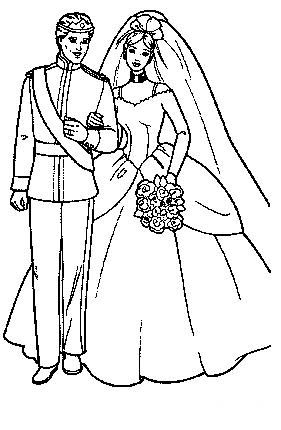 Disney Princess: Princess and Prince Wedding Coloring Sheet