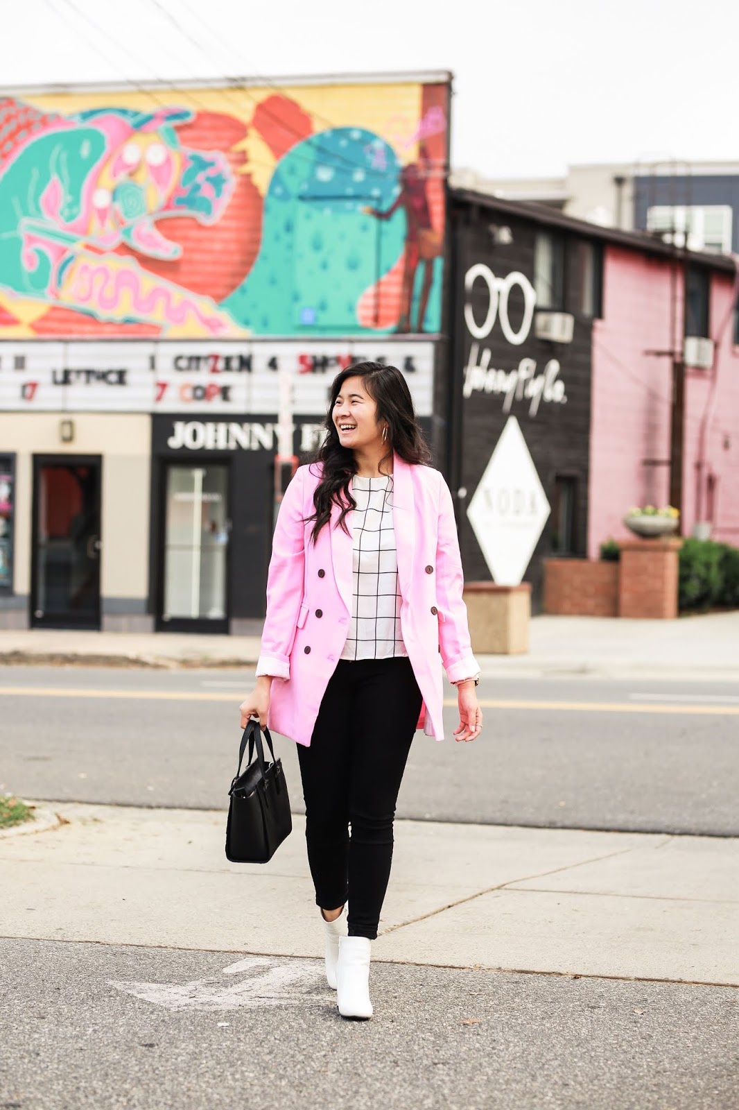 pink fall coat