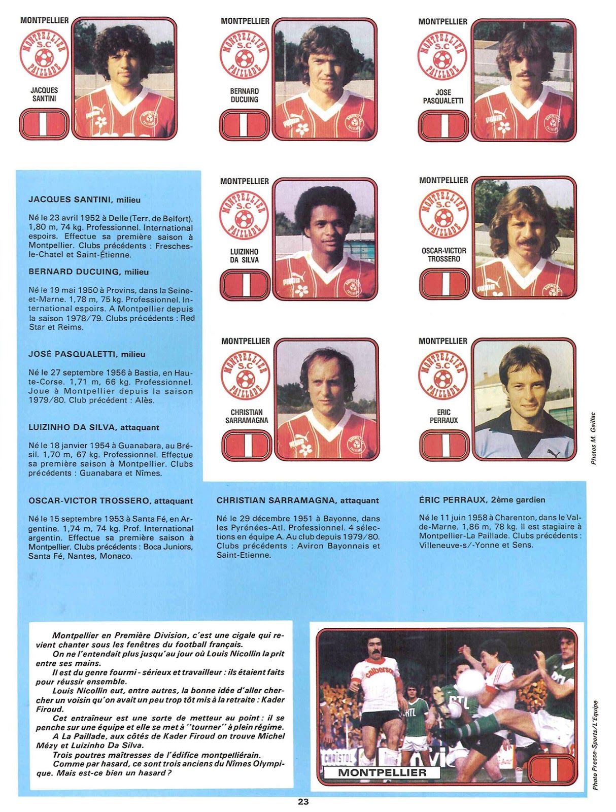 MONTPELLIER LA PAILLADE 198182. By Panini.