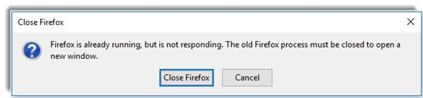 Firefox ya se está ejecutando