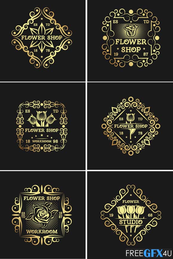 12 Unique Flower Studio Logo Kit Vol-02 Free Download 12 Unique Flower Studio Logo Kit