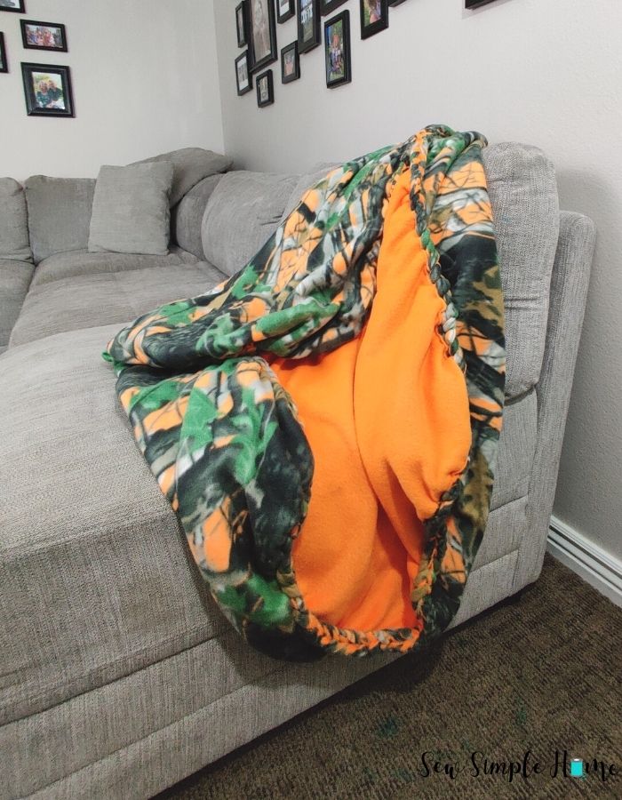 DIY Braided Fleece Blanket Tutorial Sew Simple Home