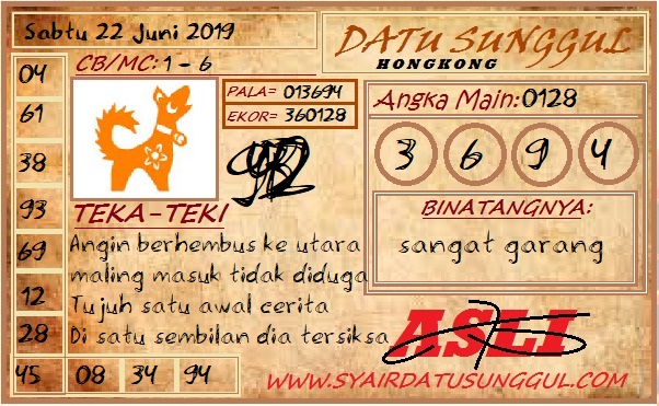 Hongkong 22 Juni 2019 Bandar Togel Casino