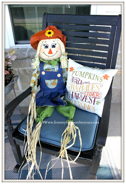Fall -Porch-rocking-chair-scarecrow-fall-pillow-decor-From My Front Porch To Yours