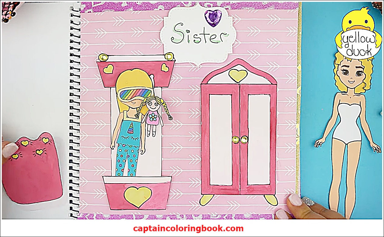 dolls drawing and playing
