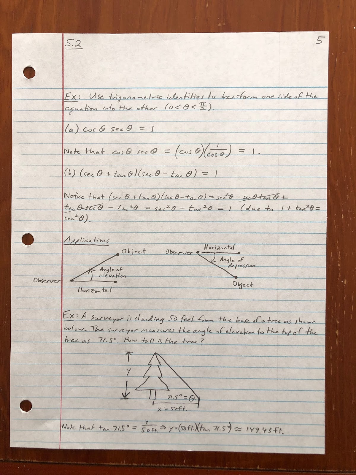 Professor Frank’s Math Blog Part 2 Right Triangle Trigonometry Notes