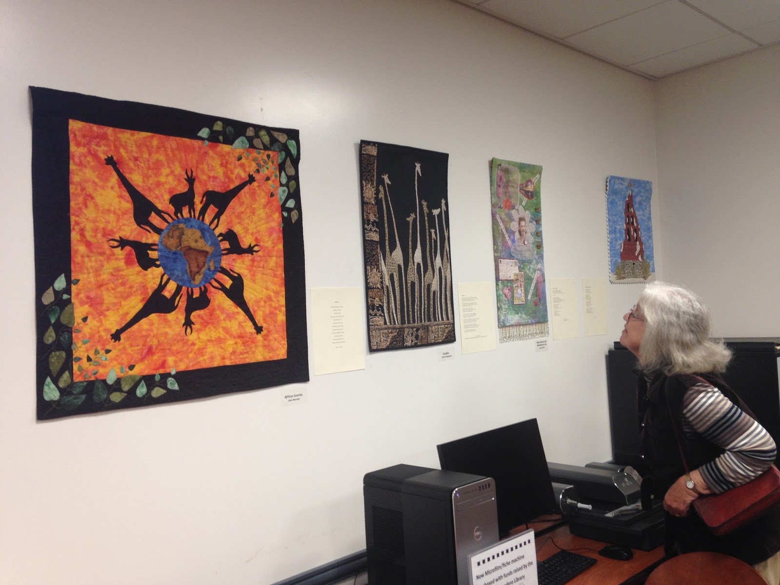 Jeanne Aird's Art Fabric and Quilts Almond Country Quilt Display at