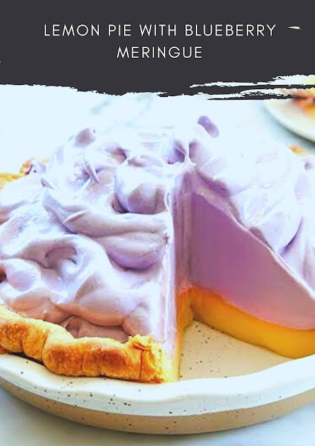 Lemon Pie with Blueberry Meringue Lemon Pie with Blueberry Meringue