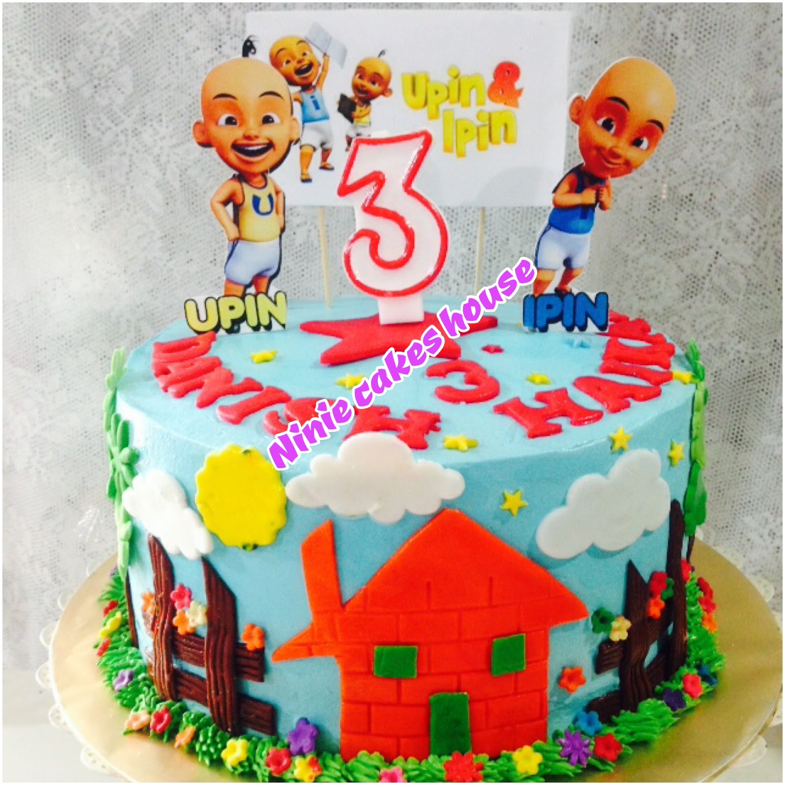 ninie cakes house Upin & Ipin Fondant Birthday Cake