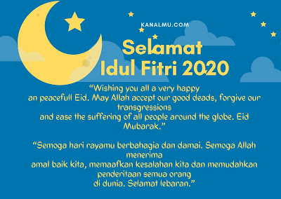 Kata - Kata bergambar ucapan idul fitri bahasa Inggris