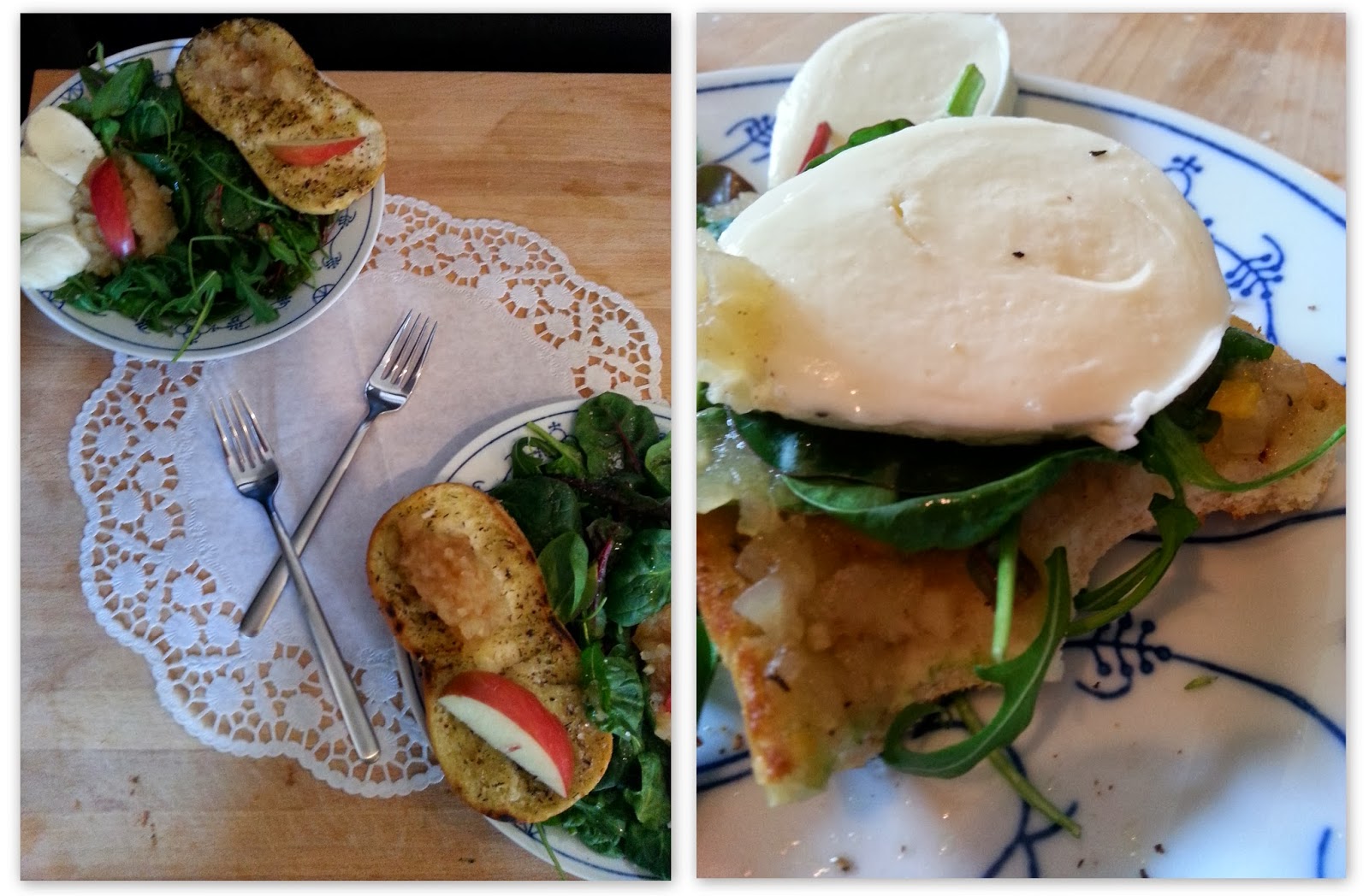 Salat mit Apfel-Chutney ~ Pfeffer, Zimt & Minze Salat mit Apfel-Chutney ~ Pfeffer, Zimt & Minze