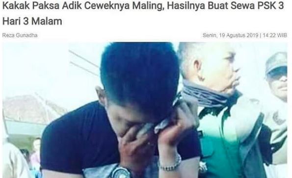 Paksa Adik Perempuan Untuk Mencuri, Pria Ini Gunakan Uang Curian Buat Sewa PSK