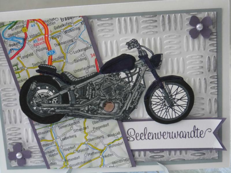 Kartenfenster: mit einer Harley-Davidson unterwegs - Motorrad Karte IV