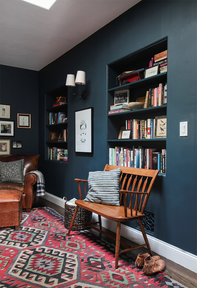 Bubby and Bean ::: Living Creatively: Paint Love: Dark Blue Walls