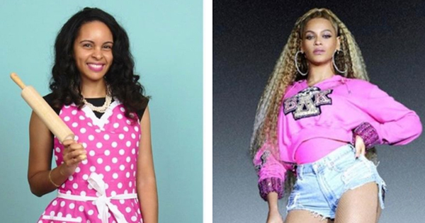 Nubian Simmons, founder of The Pink Bakery, and Beyonce