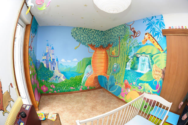 fresque peinture pour chambre d'enfant