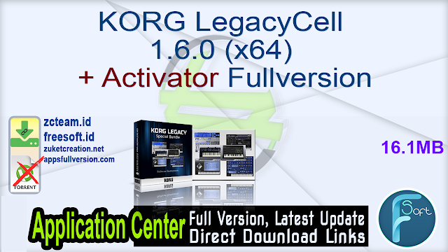 KORG LegacyCell 1.6.0 (x64) + Activator Fullversion