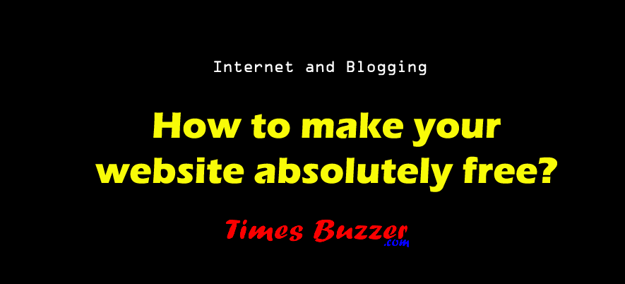 How to make your website absolutely free?