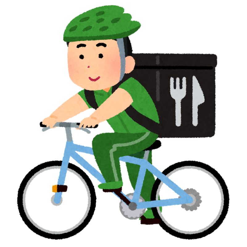 自転車デリバリーのイラスト かわいいフリー素材集 いらすとや