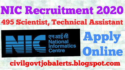nic recruitment 2020, nic recruitment 2020 apply online, nic recruitment for computer science