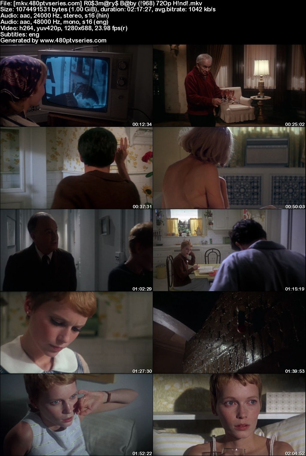 Download Rosemary's Baby (1968) 1GB Full Hindi Dual Audio Movie Download 720p Bluray Free Watch Online Full Movie Download Worldfree4u 9xmovies