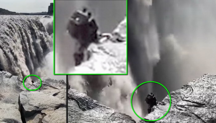 Extraña criatura filmada en una cascada en Islandia (vídeo) Criat