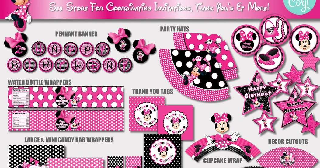 The Printable Occasion - Party Printables: EDITABLE Minnie Mouse Party ...