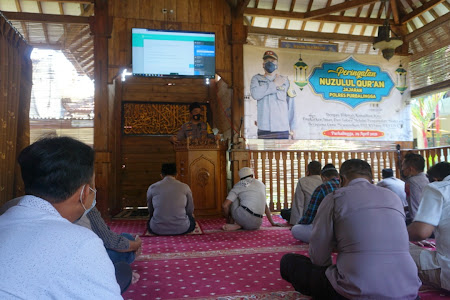   Personel Polres Purbalingga Ikuti Peringatan Nuzulul Qur'an Secara Virtual