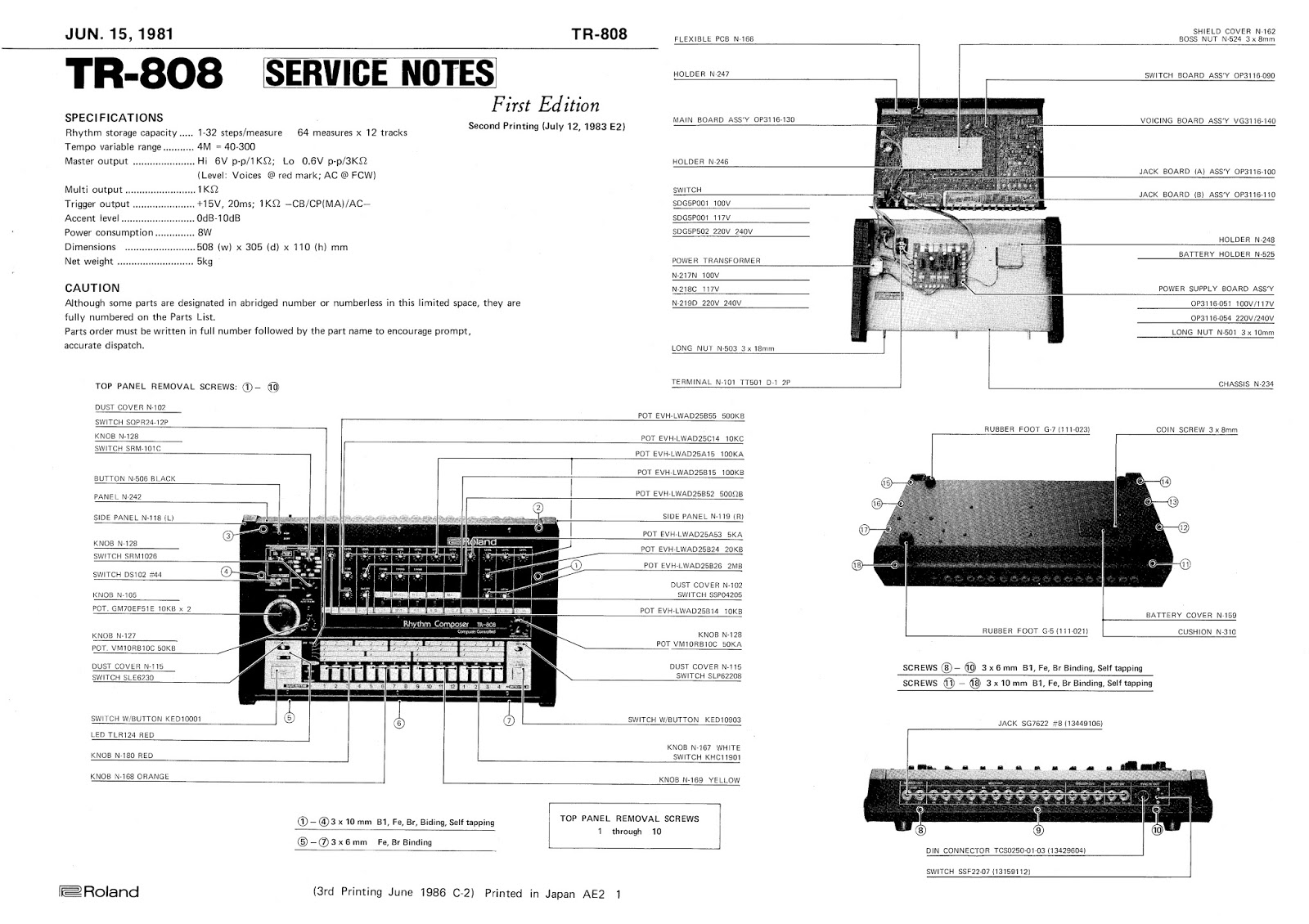 Analog Resistance Sound Design: Schématiques TR-808