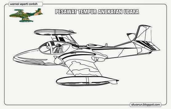 ALWANUN: Gambar Untuk Mewarnai Pesawat Angkatan Udara