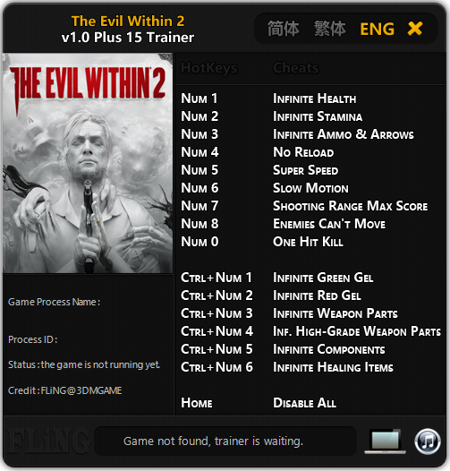 The Evil Within 2 PC Game Trainers Download Game Trainers