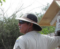 Harry Jimenez, owner of Galapagos Eco Lodge, at Post Office Bay