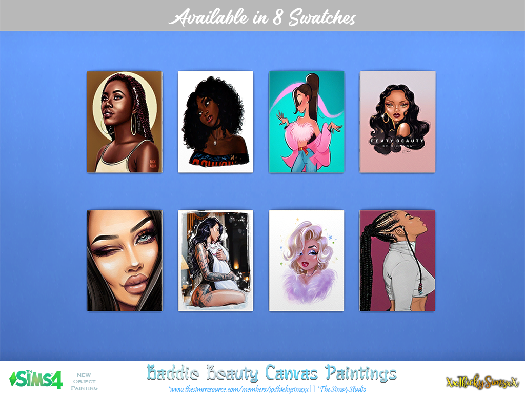 Baddie Canvas Painting The Sims 4