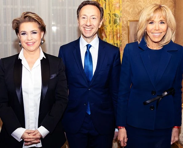 Grand Duchess Maria Teresa and First Lady Brigitte Macron attended award ceremony at Institut de France