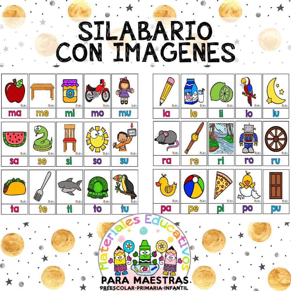 Silabario con Imágenes | Materiales Educativos para Maestras