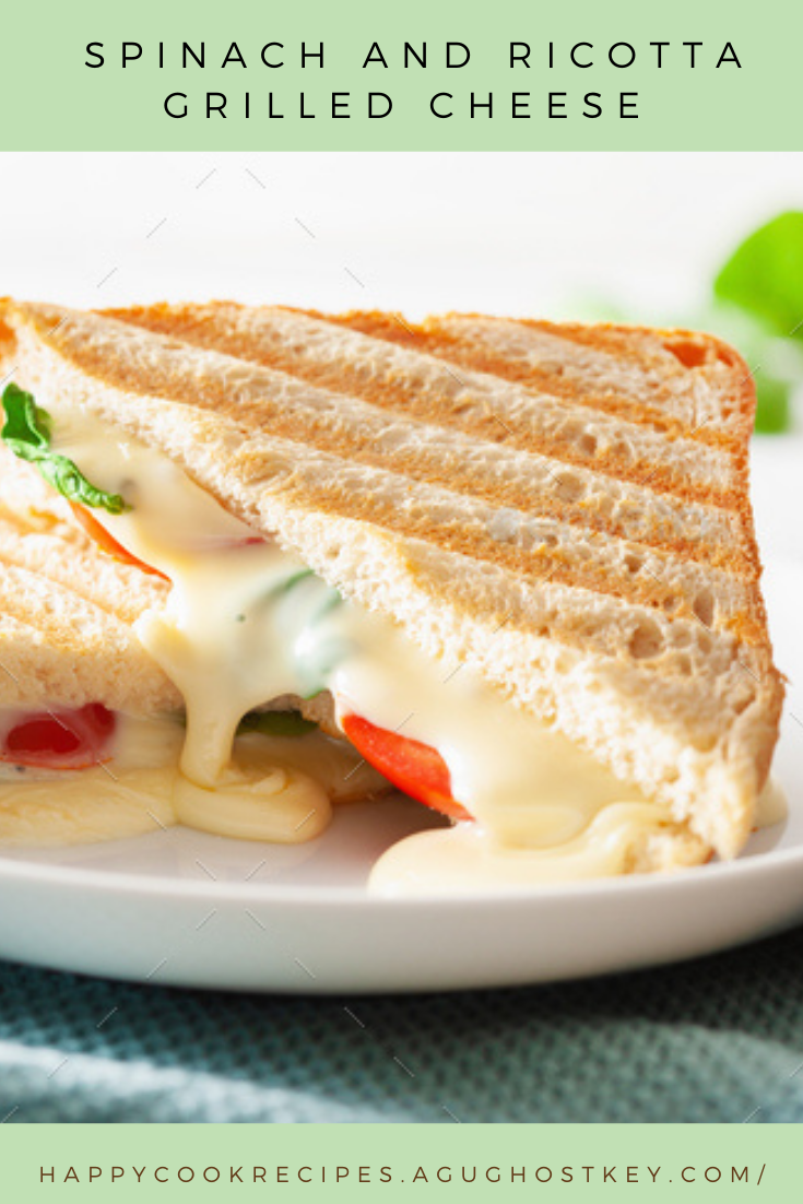 SPINACH AND RICOTTA GRILLED CHEESE happy cook
