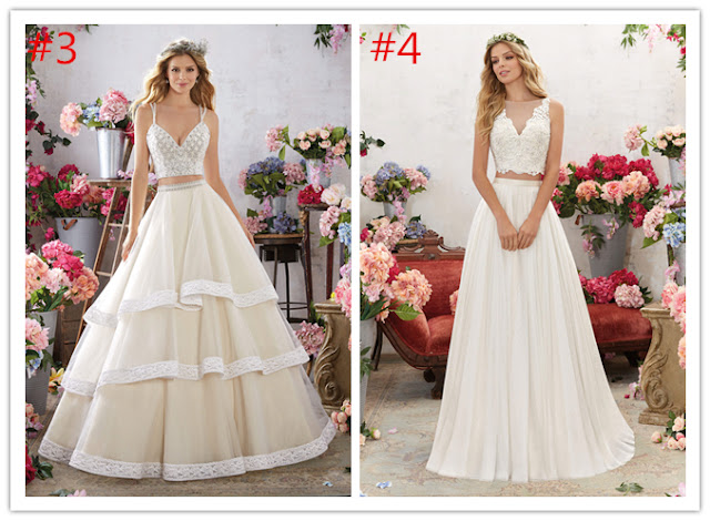 two piece wedding dress