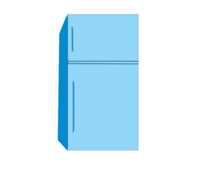 Refrigerator drawing easy step by step with colour
