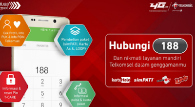 Panggilan dari 188 artinya - Nomor 188 ini merupakan nomor call center Telkomsel. Jadi, jika kamu mendapatkan panggilan dari 188 tidak usah galau dan kuatir, jawab saja. itu merupakan Panggilan resmi dari pihak call center Telkomsel, bisa jadi mereka ingin memberikan informasi penawaran promo yang sedang berlaku untuk anda.