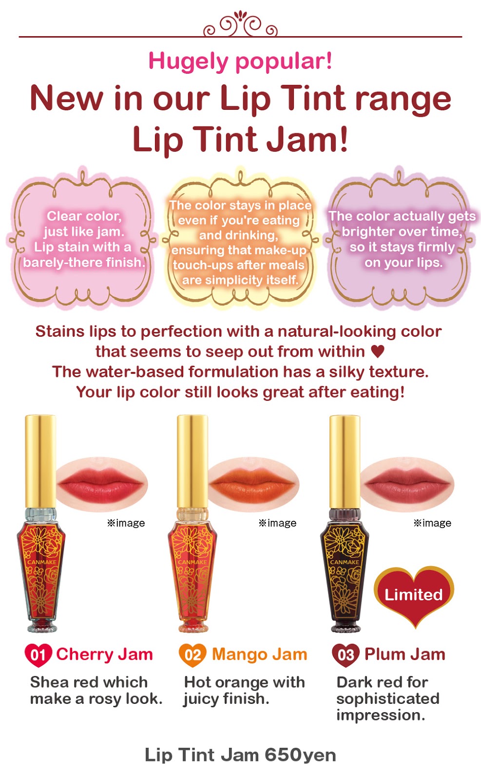 Canmake Lip Tint Syrup 02 Strawberry Syrup WateryScenery