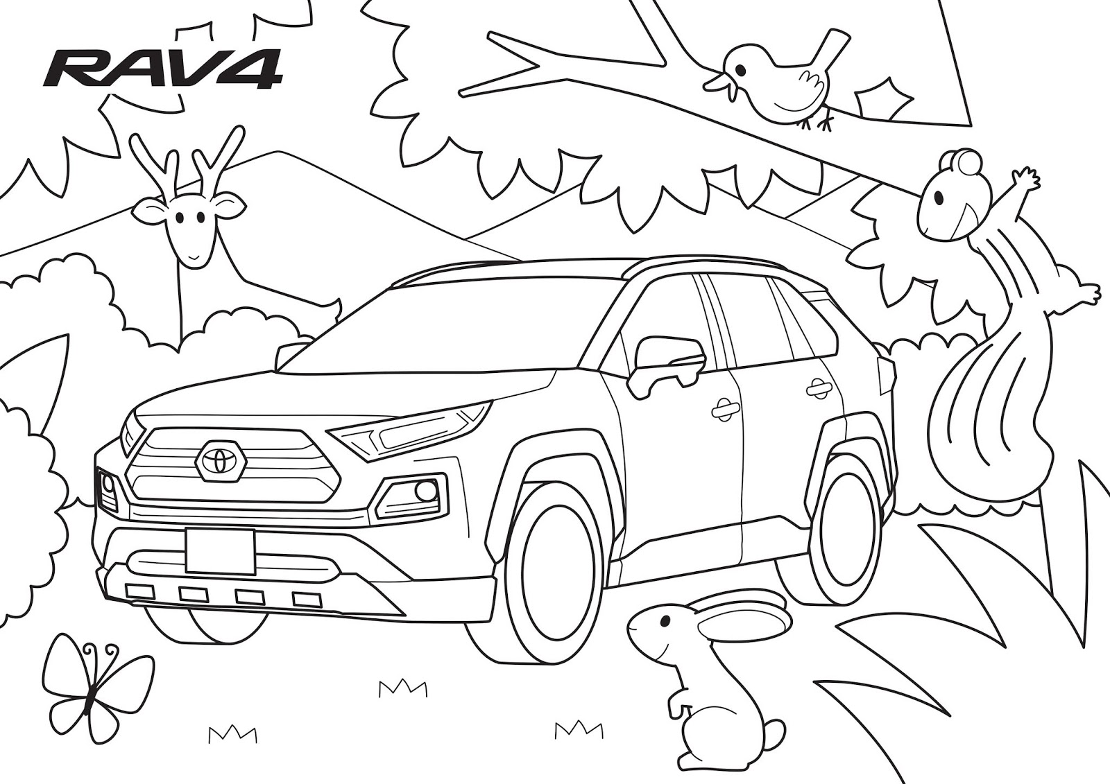 Рисунок рав. Раскраска Toyota rav4. Раскраски машины Тойота рав 4. Разукрашка рав 4. Раскраска Тойота рав 4 2022.
