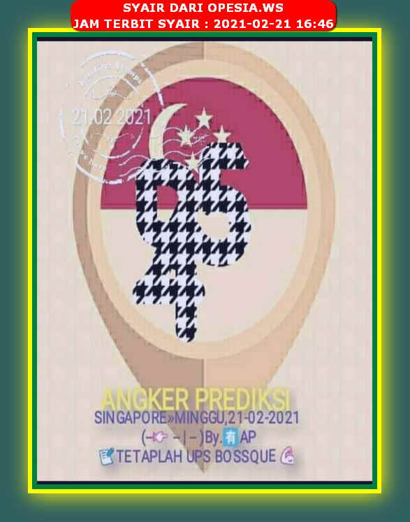 🦐 Syair opesia ws sgp 21 februari 2022